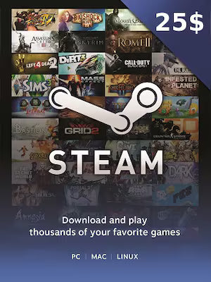 Steam Gift Card 25 USD - Steam Key - UNITED STATES