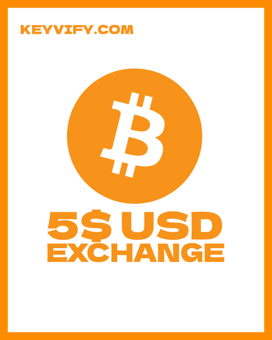 5$ USD Keyvify Bitcoin Exchange | PayPal To Bitcoin