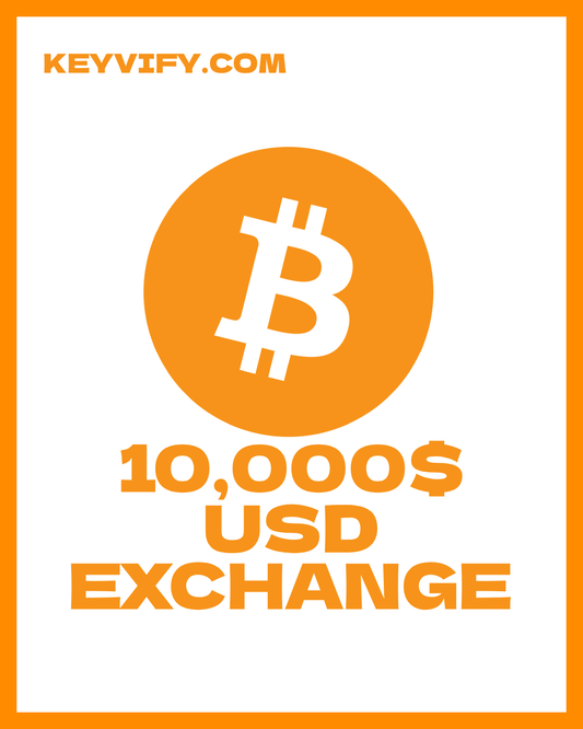 10,000$ USD Keyvify Bitcoin Exchange | PayPal To Bitcoin
